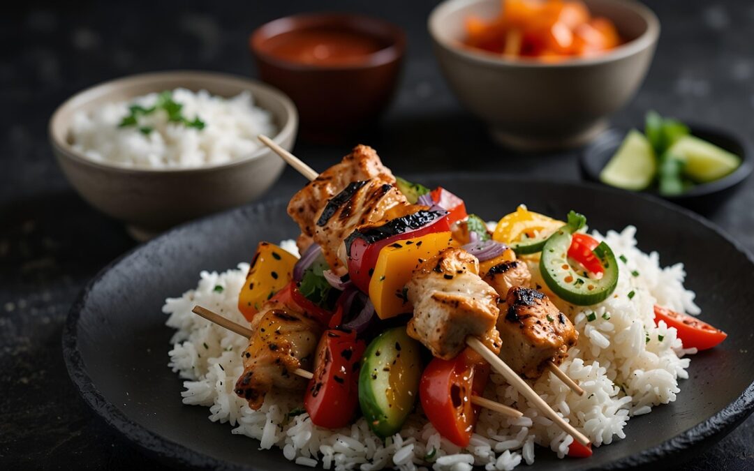 BBQ groentespiesjes met kruidenolie